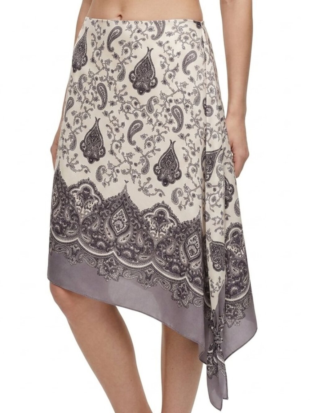 Banana Republic Asymmetric Paisley Print Silk Skirt-Sz. 2